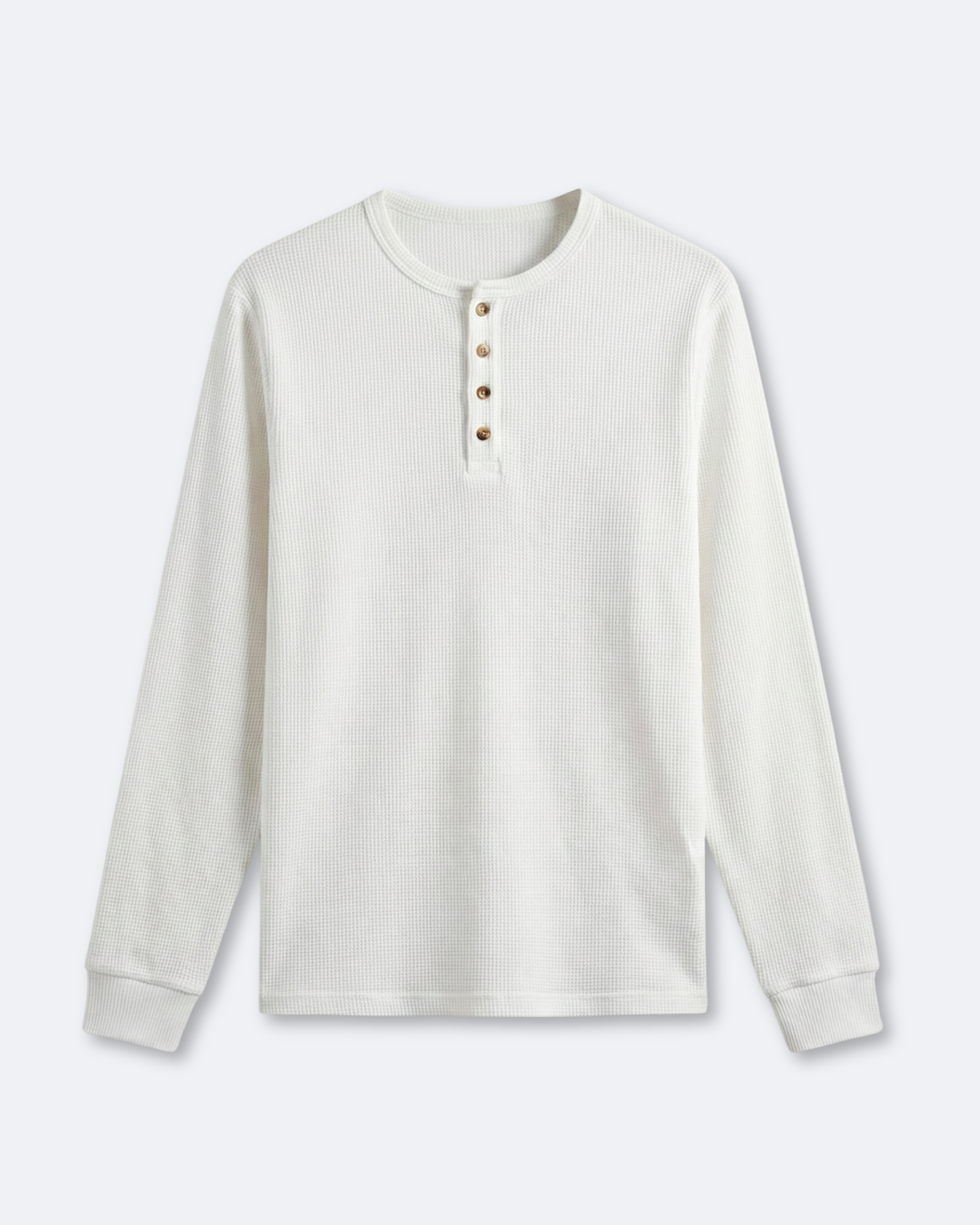Antonio Waffle Henley Langarmshirt