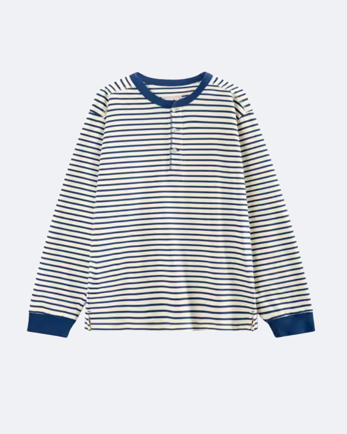 Anders Gestreiftes Henley Langarmshirt