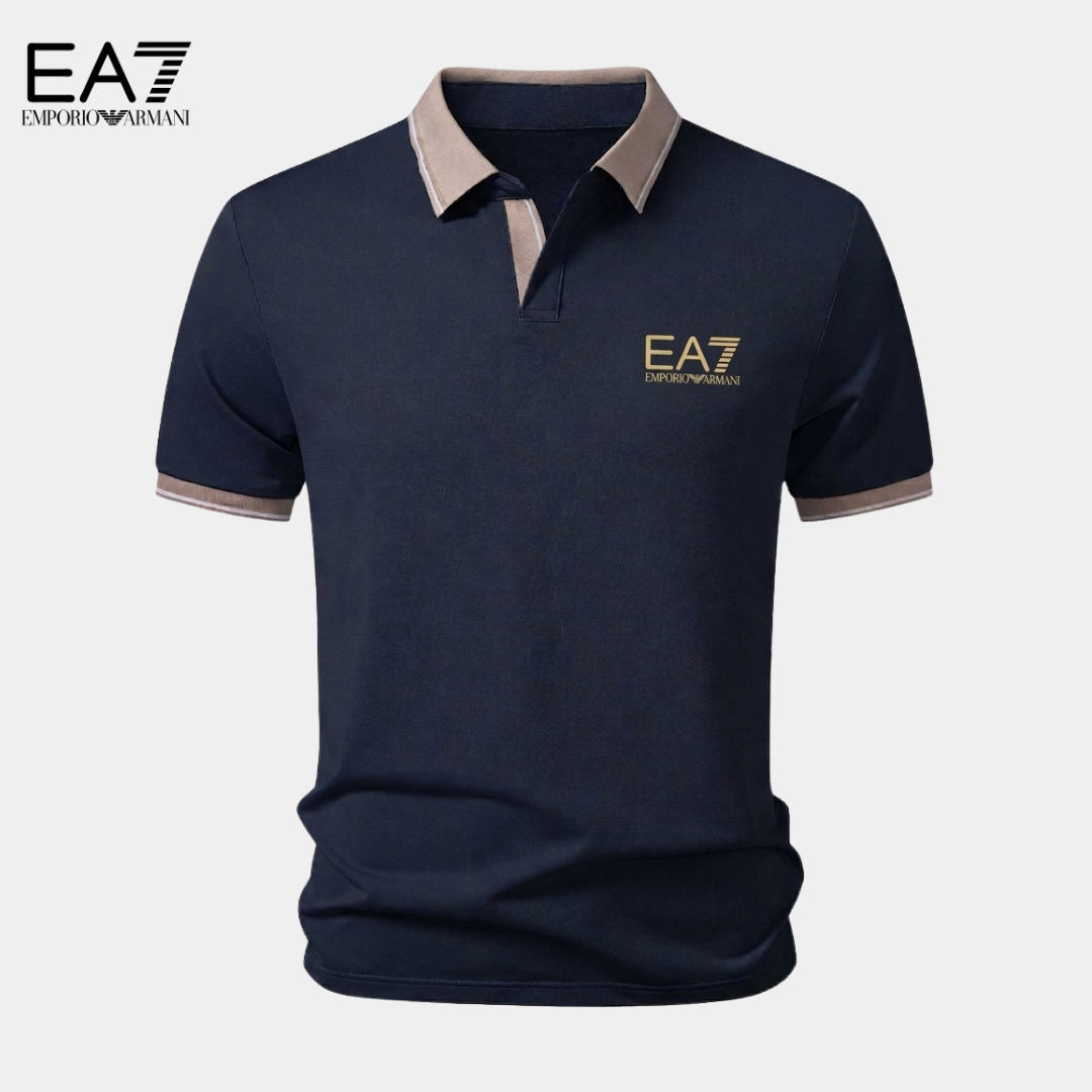 EA7™ Premium Kontrast-Poloshirt